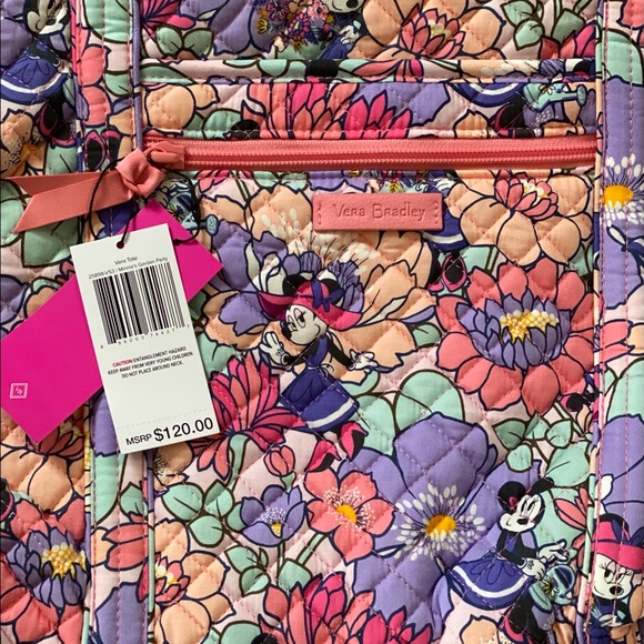 Vera Bradley Disney Minnies Garden Party Large Tote - Picture 15 of 15